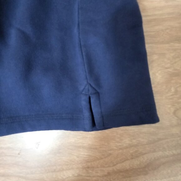 🔴 Lands End Shorts Boys Large 10H 12H Deep Sea Navy Knit Husky Elastic Waist - Picture 2 of 13